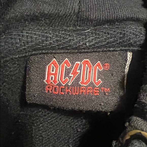 AC/DC Black Hoodie with Red Graphic Logo - Picture 2 of 2